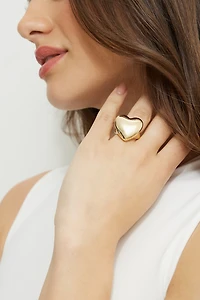 Bague surdimensionnée en forme de cœur