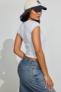 Ribbed Crewneck T-Shirt