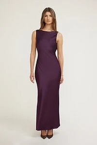 Nora Satin Maxi Slip Dress