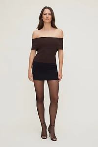 Rib Knit Off Shoulder Sweater