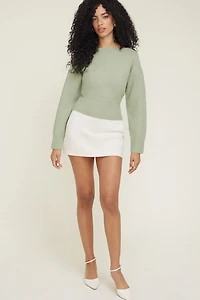 Juliet Cinched Boat Neck Sweater
