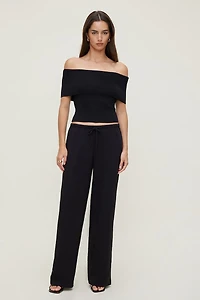 Pantalon fluide à jambe large Leo