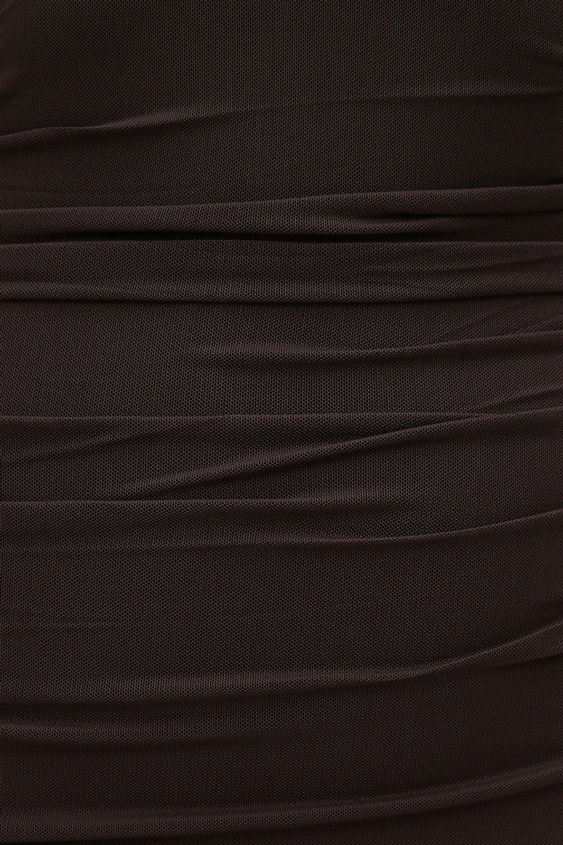 Reia Halter Mesh Maxi Dress