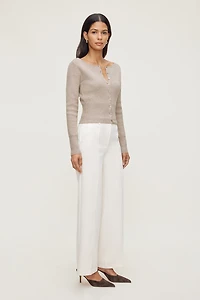 Pintuck Straight Leg Pants