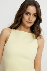 Open Back Ponte Mini Dress