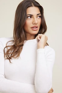 T-shirt côtelée à manches longues Tedi