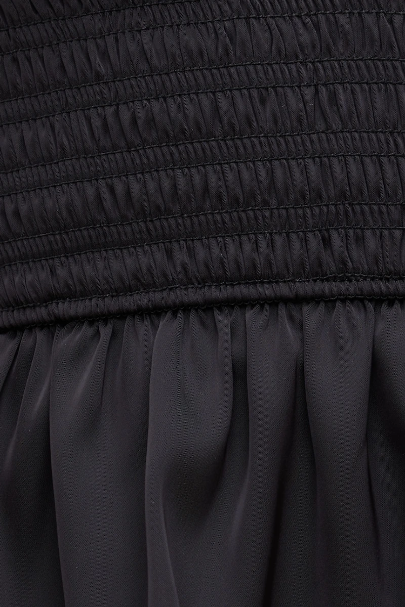 Plunge Satin Halter Top