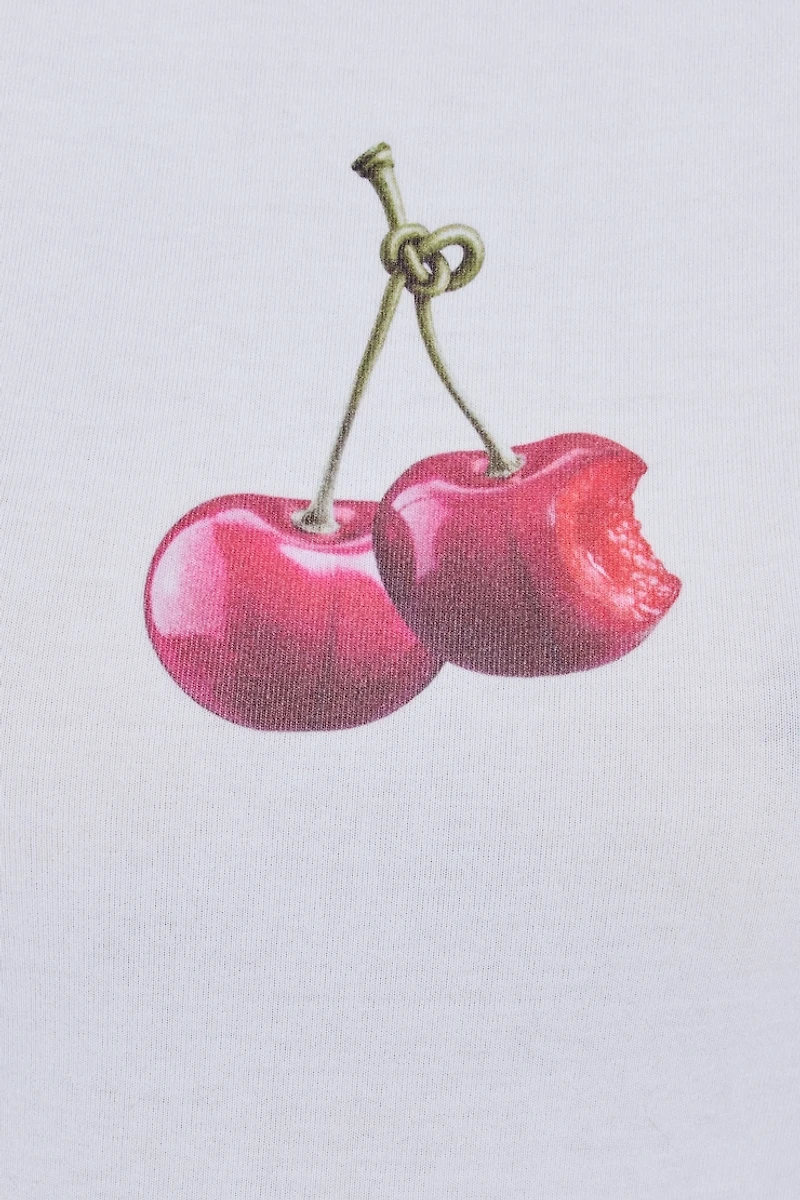 T-shirt écourté à col rond SuperSoft