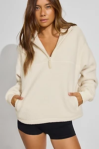 Sherpa Mock Neck Half Zip Sweater