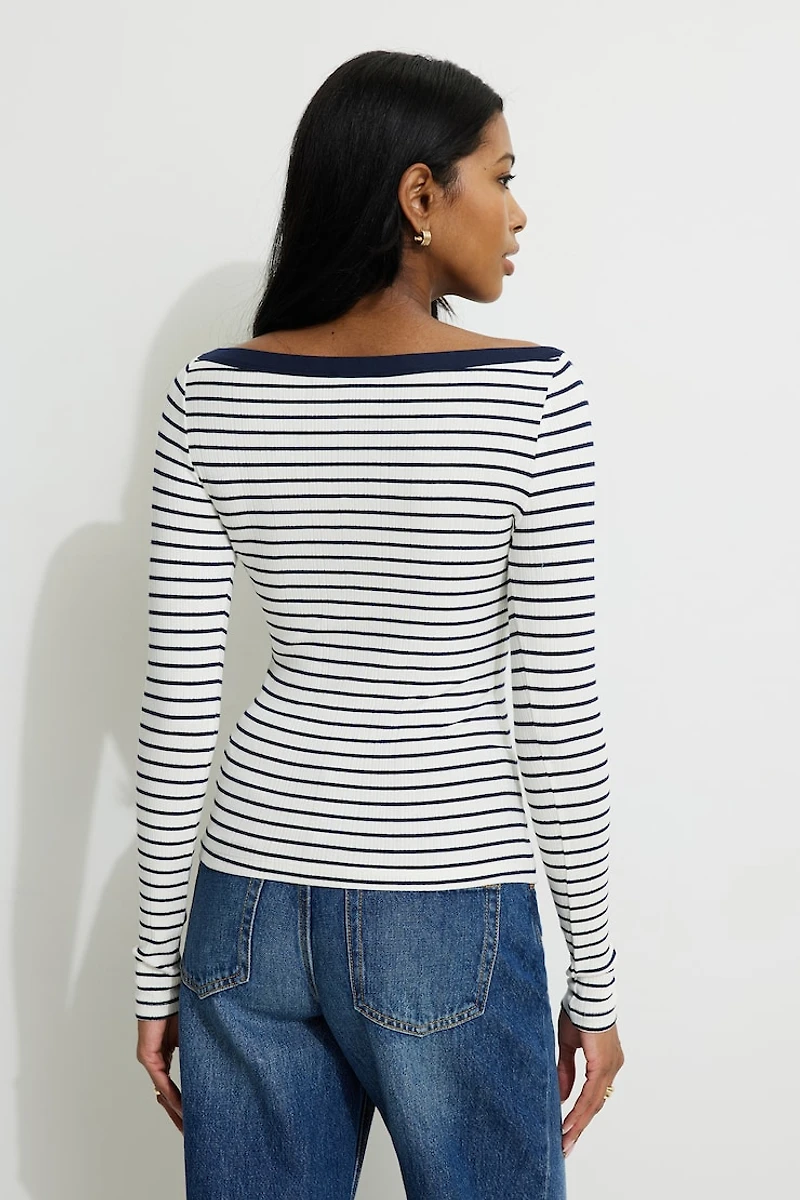 Ribbed Long Sleeve T Shirt