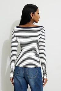 Ribbed Long Sleeve T Shirt