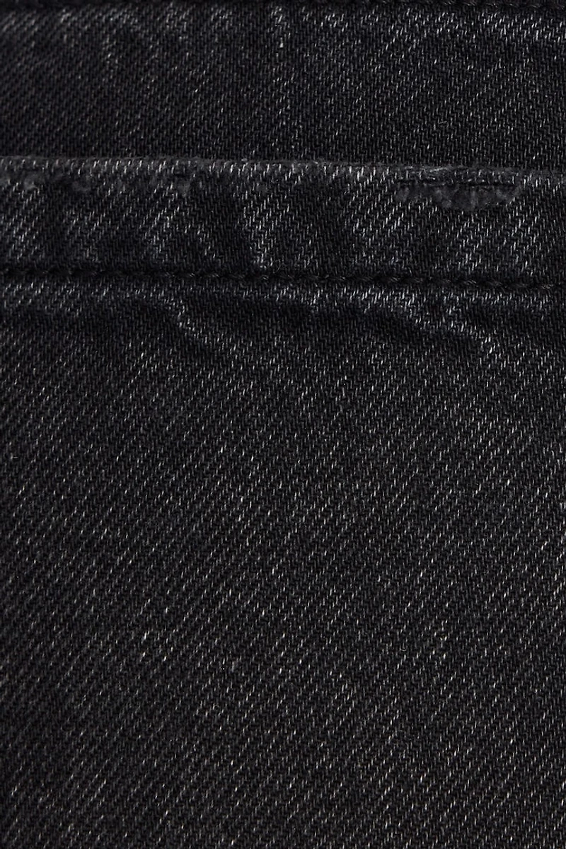 Low Rise Cuffed Denim Shorts