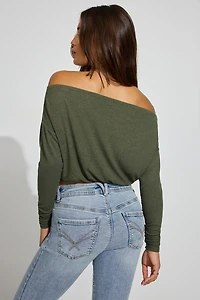 Serene Off Shoulder Long Sleeve Top
