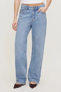 Mika Mid Rise Relaxed Straight Leg Jeans