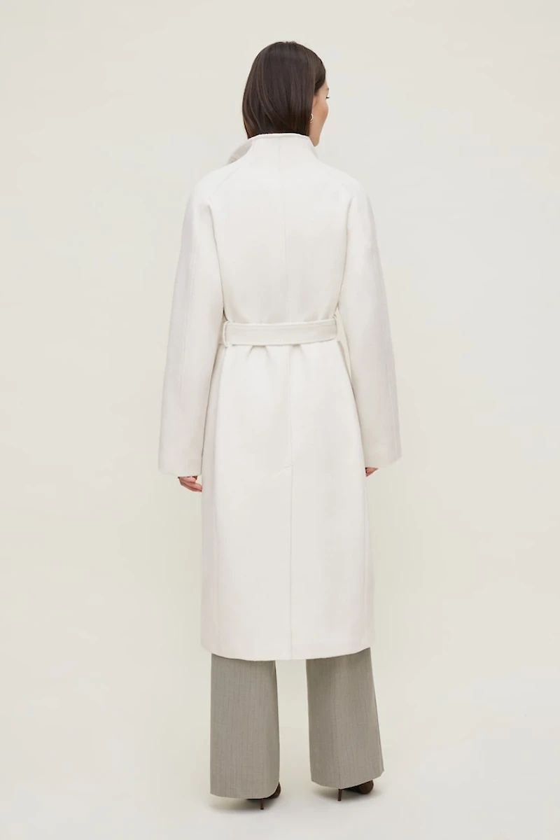 Belted Wool Wrap Coat