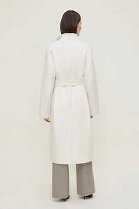 Belted Wool Wrap Coat