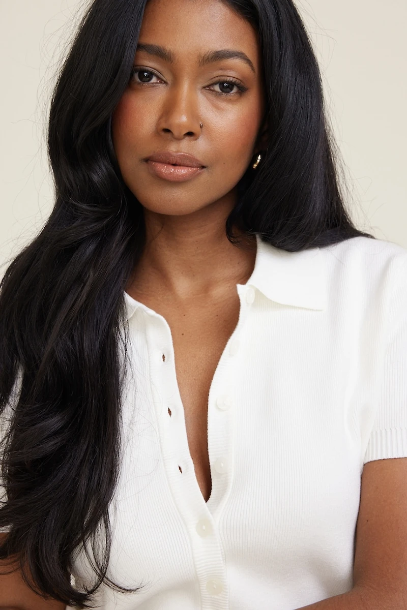 Polo Crewneck Cardigan