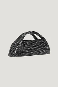 Allover Gem Half Moon Bag