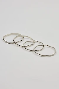 Set of 4 Wavy Bangles