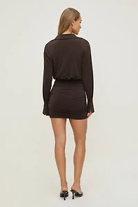 Minirobe chemise sculptante