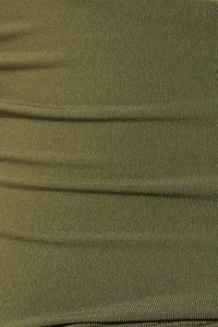 Deep Cowl Neck Halter Top