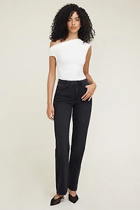 Cara High Rise Straight Leg Jeans