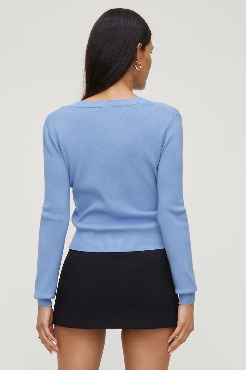 Cardigan à col rond Rebecca