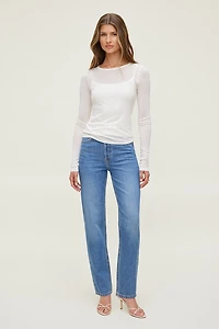 Olivia Comfort High Rise Straight Leg Jeans