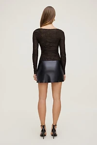 Nola Jacquard Long Sleeve Top