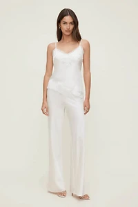 Cassie Asymmetric Lace Satin Cami