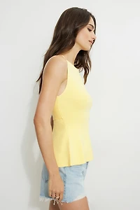 Open Back Knit Tank Top