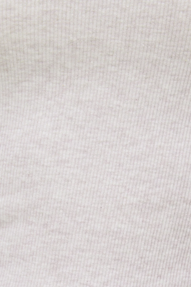 T-shirt côtelée à manches longues Tedi