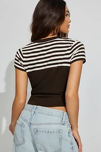 Cropped Button Up Top