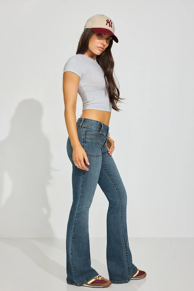 Low Rise Flare Jeans