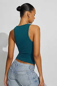 High Neck Cotton Tank Top