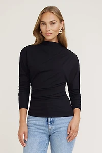 Draped Long Sleeve Top