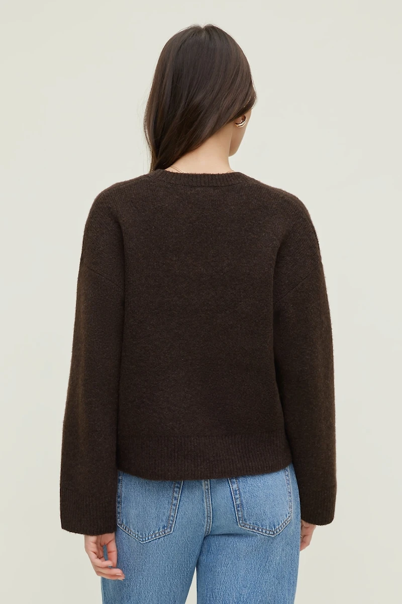 Cardigan décontracté à col en V