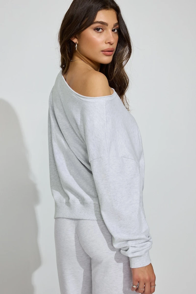 SoftTerry Off Shoulder Sweatshirt