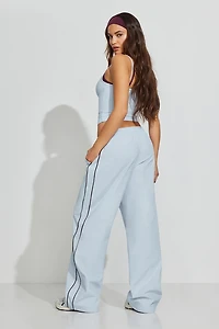 Nylon Straight Leg Pants