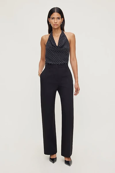 Pintuck Straight Leg Pants