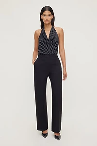 Pintuck Straight Leg Pants