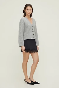 Relaxed V Neck Cardigan