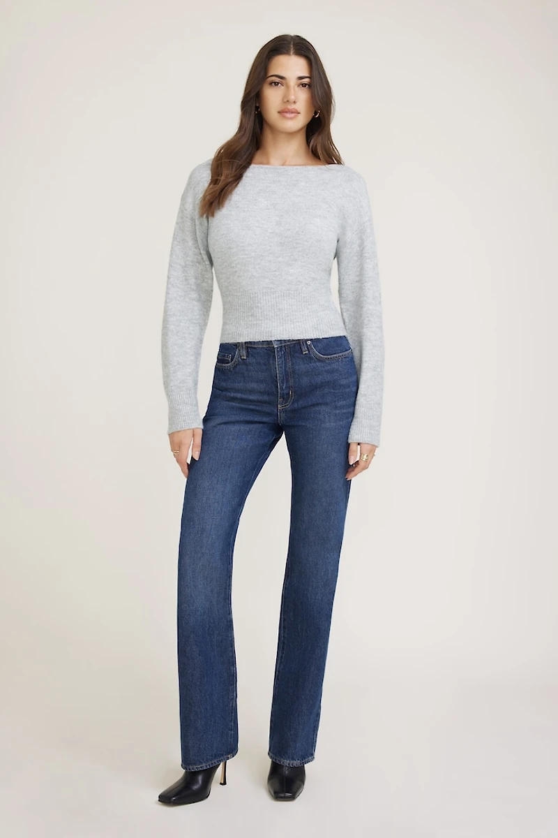 Juliet Cinched Boat Neck Sweater