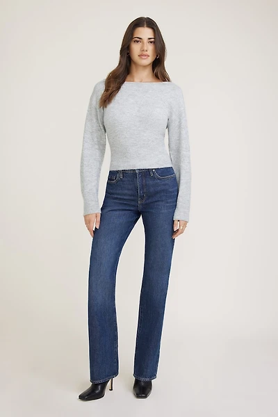 Juliet Cinched Boat Neck Sweater