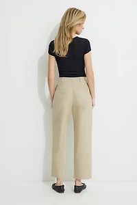 Straight High Waist Ankle Pants