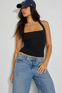 Smooth Square Neck Halter Top