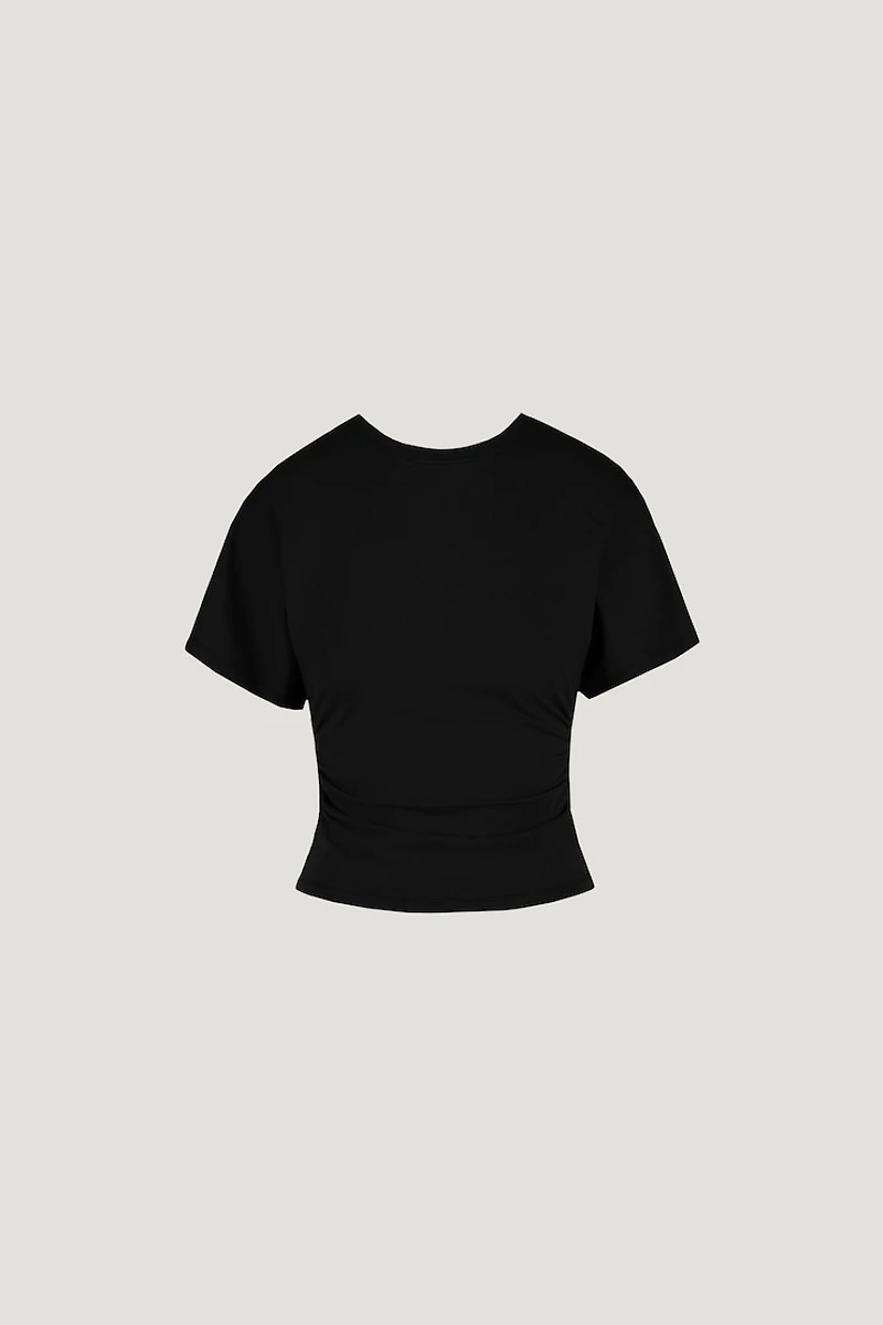 Andrea Shirred Jersey T Shirt