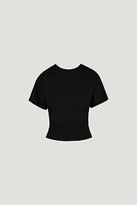Andrea Shirred Jersey T Shirt