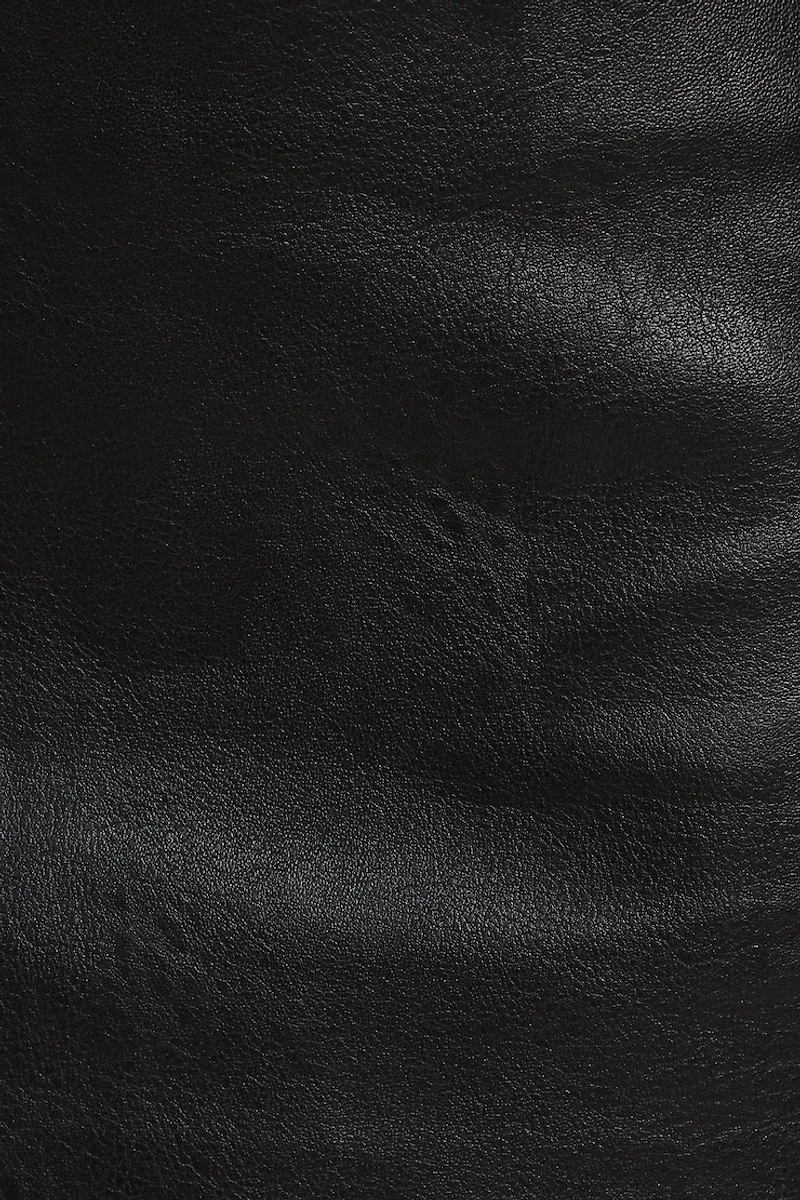 Micro Faux-Leather Bodycon Skort