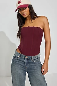 Mesh Longline Tube Corset Top